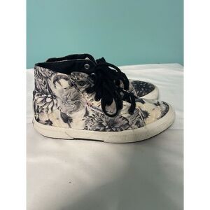 Superga Wax-Print High-Tops‎ Black/white 5.5 Sneakers